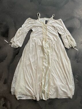 Vtg Lip Service Velvet Dress 90s Goth Grunge Victorian Revival Wedding S L/XL